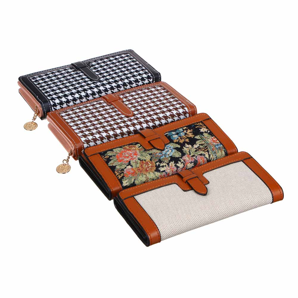 ЮL Кошелек женский с отд. для карт, ПУ, полиэстер, 19х10см, 2 дизайна, КЖ22-02, арт.№ 303-921