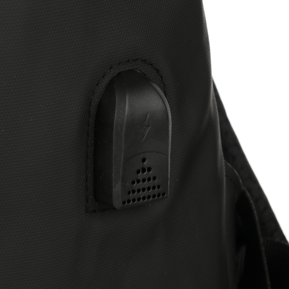 Рюкзак подростковый премиум, 46x29x12см, 2отд, 6 карм, эргон.спинка, прорезиненный ПЭ, USB, черный, арт.№ 254-366