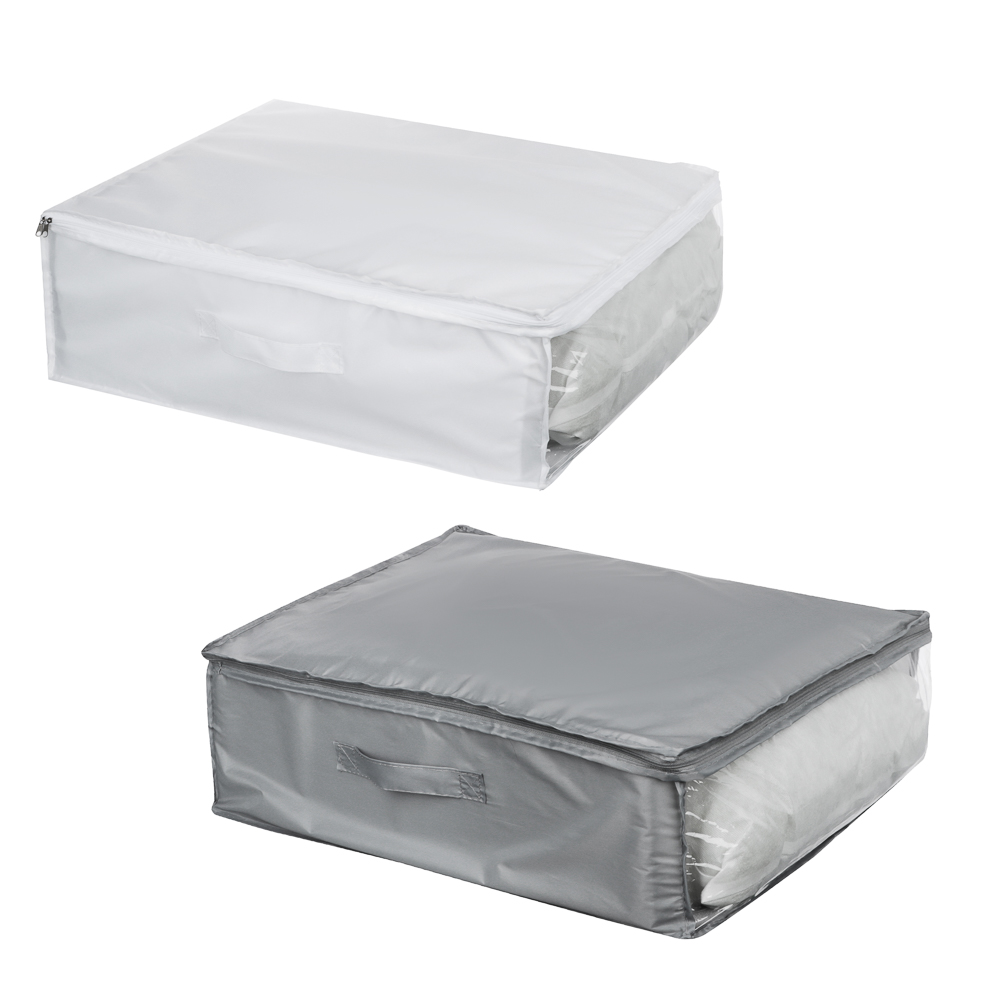 BY Швеция Кофр для подушек и одеял, молния, 55х45х19см, полиэстер, 2 цвета, арт.№ 457-604