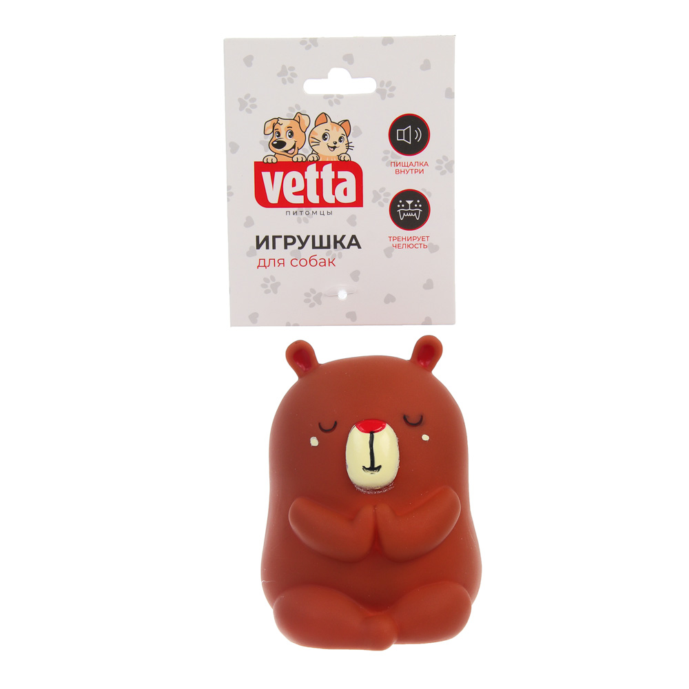 Игрушка для собак VETTA мишка, ПВХ, 10 см, арт.№ 273-596