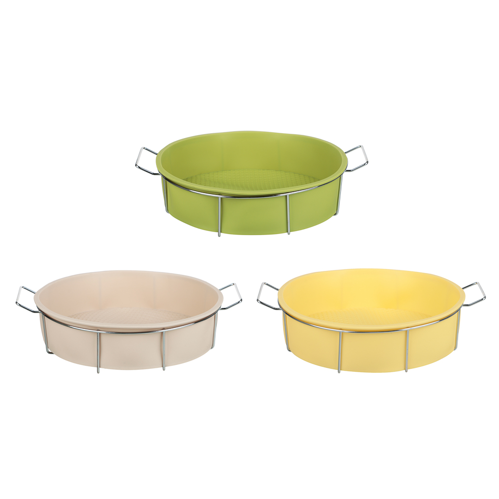 VETTA Форма силиконовая 25x6см, круглая на мет.подставке, 3 цвета, арт.№ 891-020