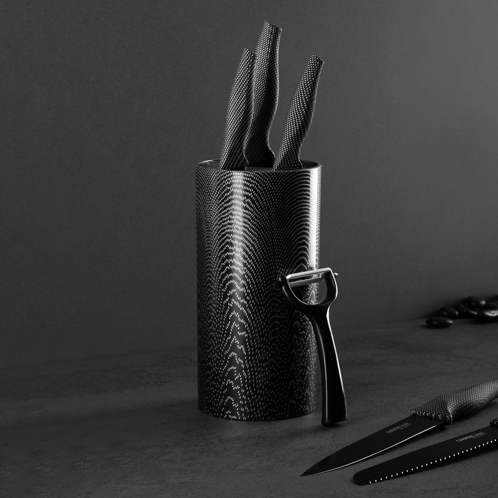 SATOSHI Карбон Набор ножей кухонных 6пр, в магнитной коробке, арт.№ 803-075