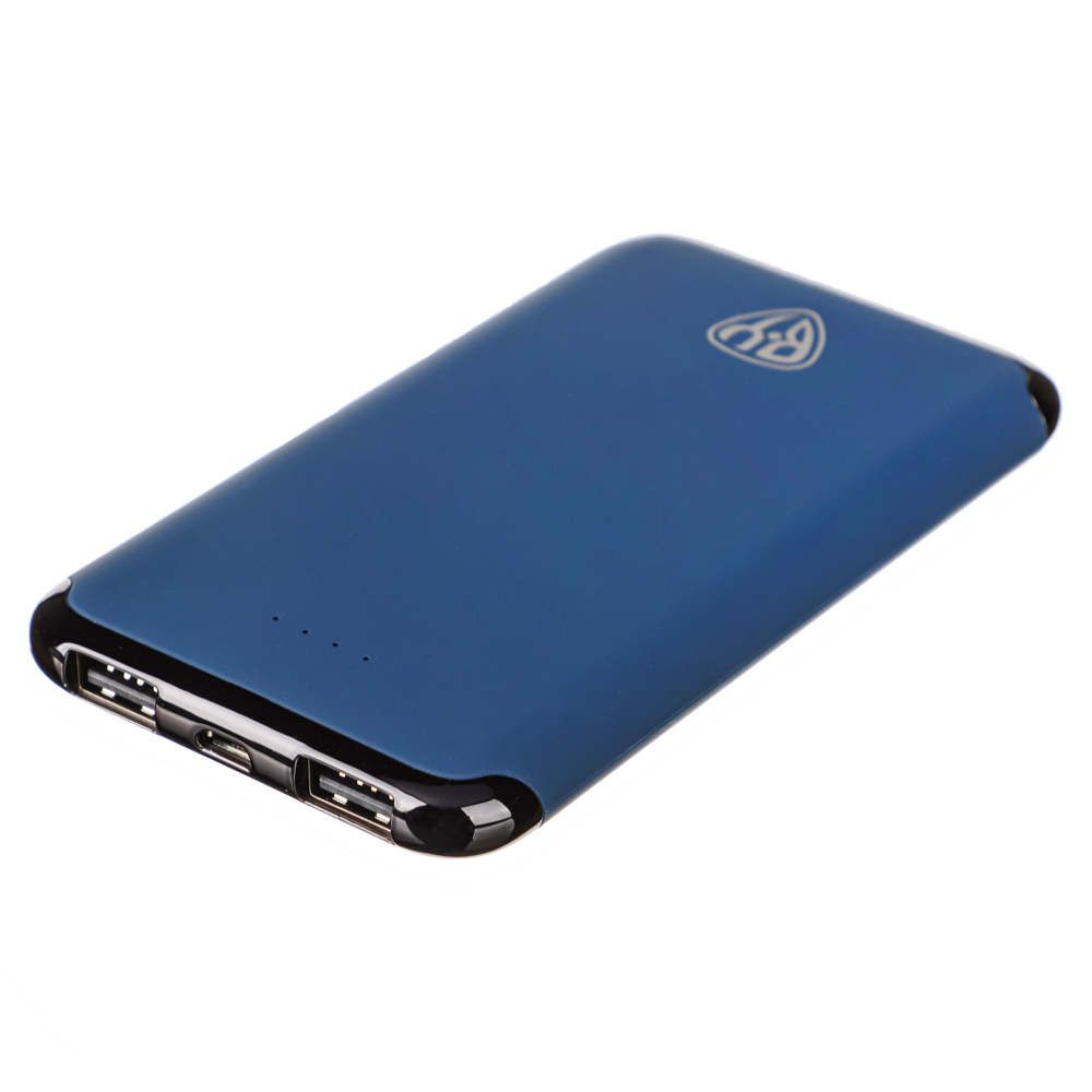 Аккумулятор мобильный BY 6000мАч, 2xUSB, 2А, покрытие Soft-touch, синий, арт.№ 031-002