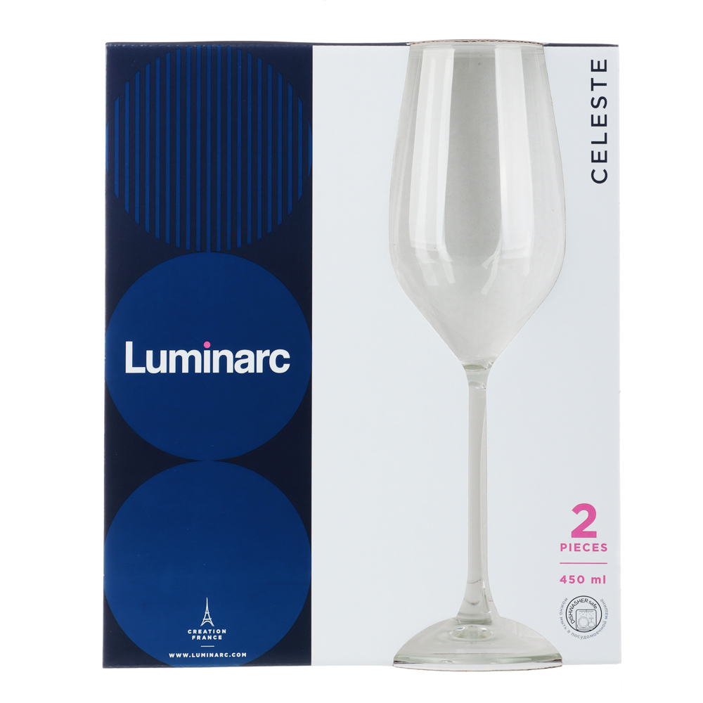 LUMINARC Селест Набор бокалов для вина 2 шт 450 мл, стекло, арт.№ 878-820