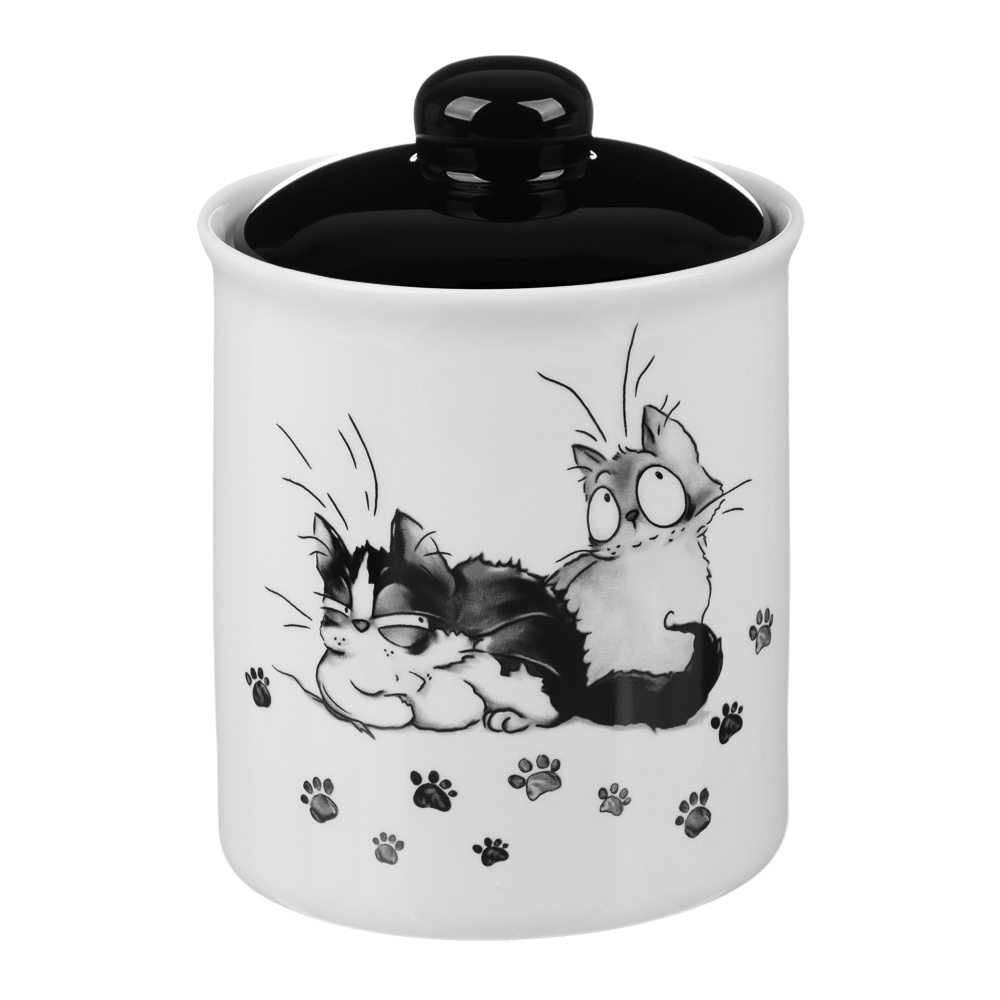 MILLIMI Озорные коты Банка для хранения, 550мл, 10х13см, керамика, арт.№ 824-498