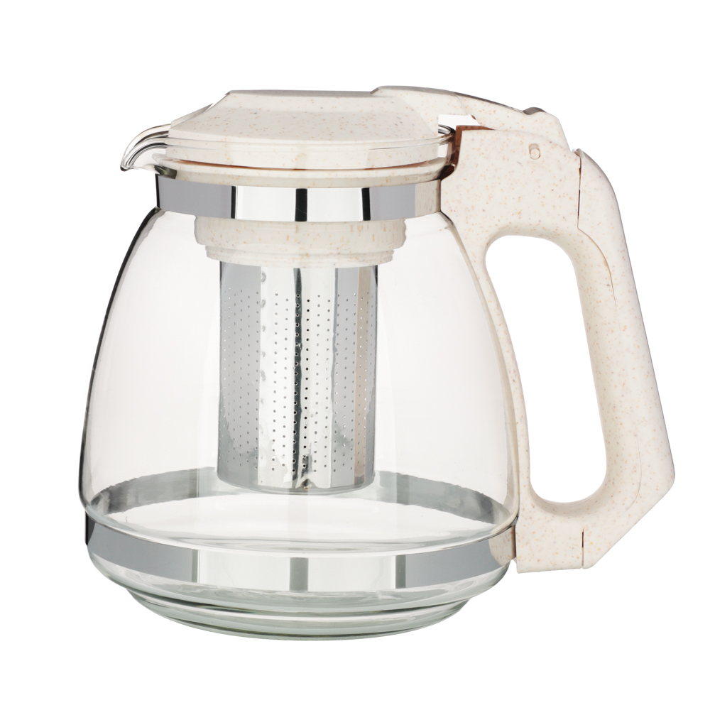 VETTA Чайник заварочный "ЭКО", 1500мл, ситечко из нержавеющей стали, стекло, полипропилен, арт.№ 850-197