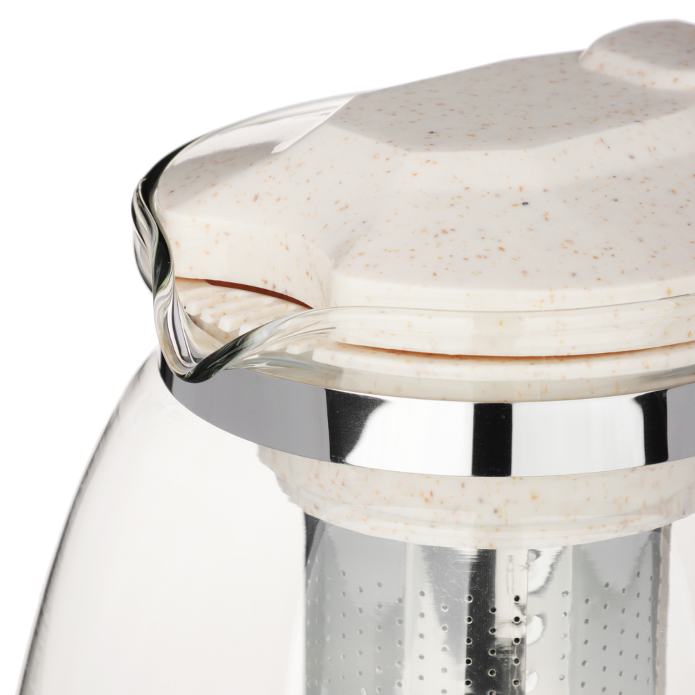 VETTA Чайник заварочный "ЭКО", 1500мл, ситечко из нержавеющей стали, стекло, полипропилен, арт.№ 850-197