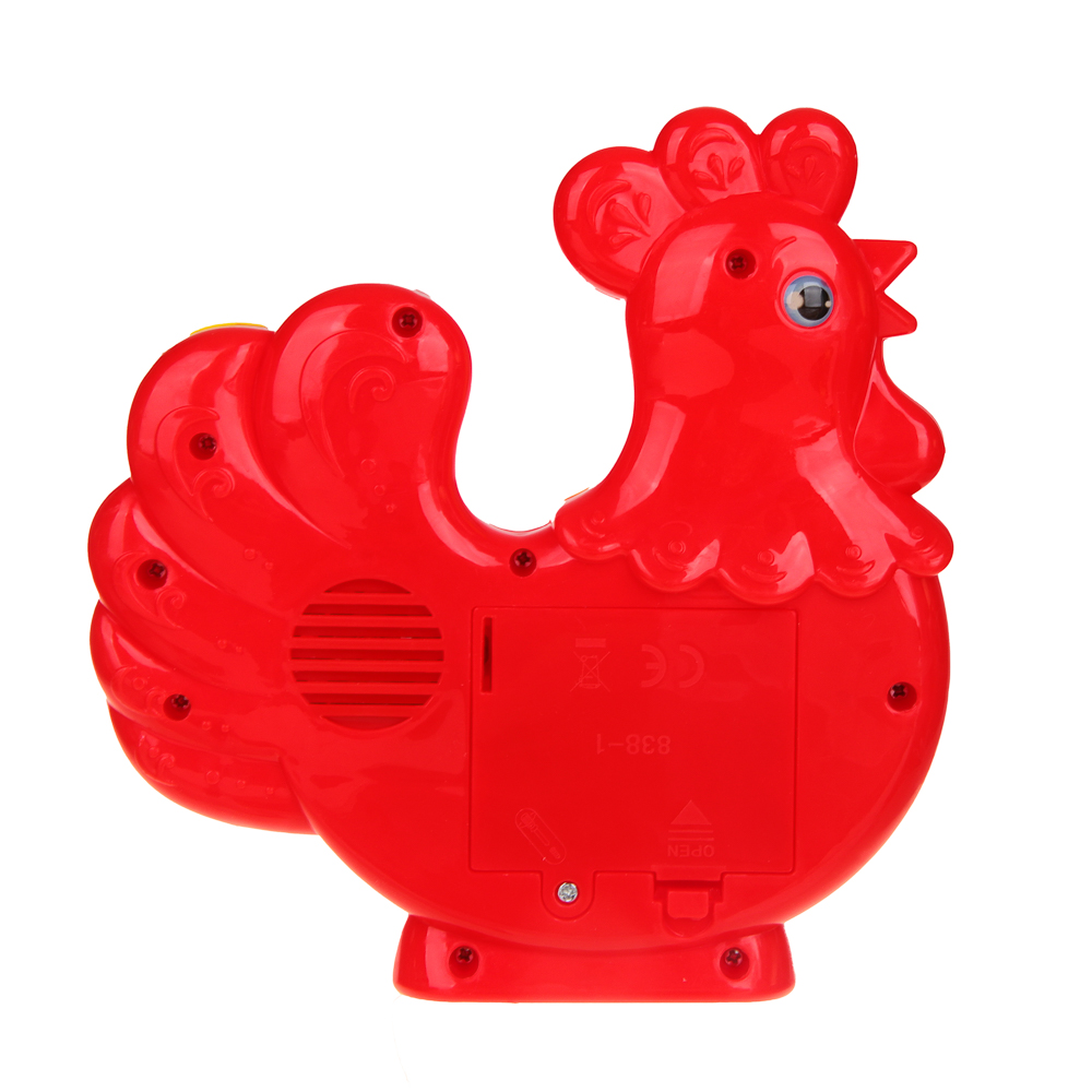 ИГРОЛЕНД Музыкальная игрушка "Петушок" пластик, звук, 23,6х20х1.5 см, арт.№ 272-812