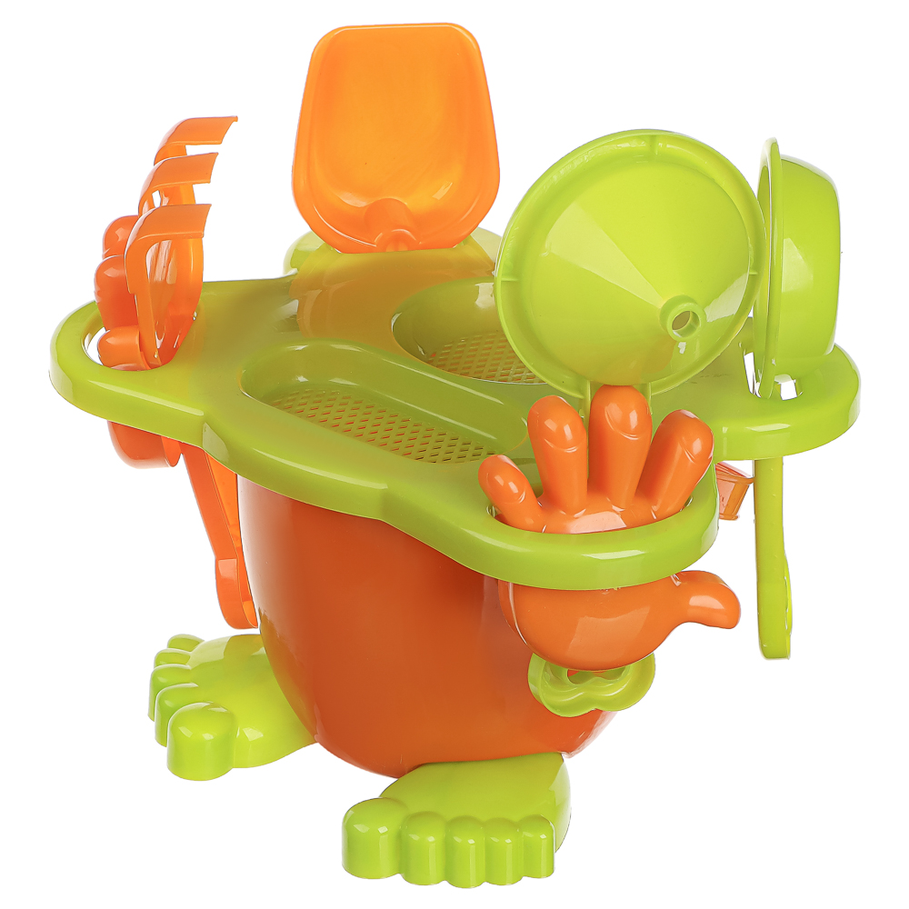 Набор для игры в песке "Дружок", ИГРОЛЕНД, 9 предметов, для детей 3+, арт.№ 430-136