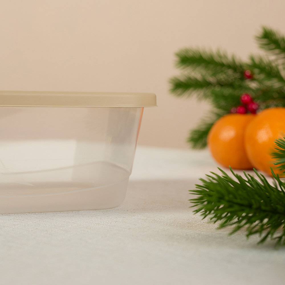 Шишки, Гном Контейнер для продуктов прямоугольный 1,5л, пластик, 2 дизайна, арт.№ 861-468