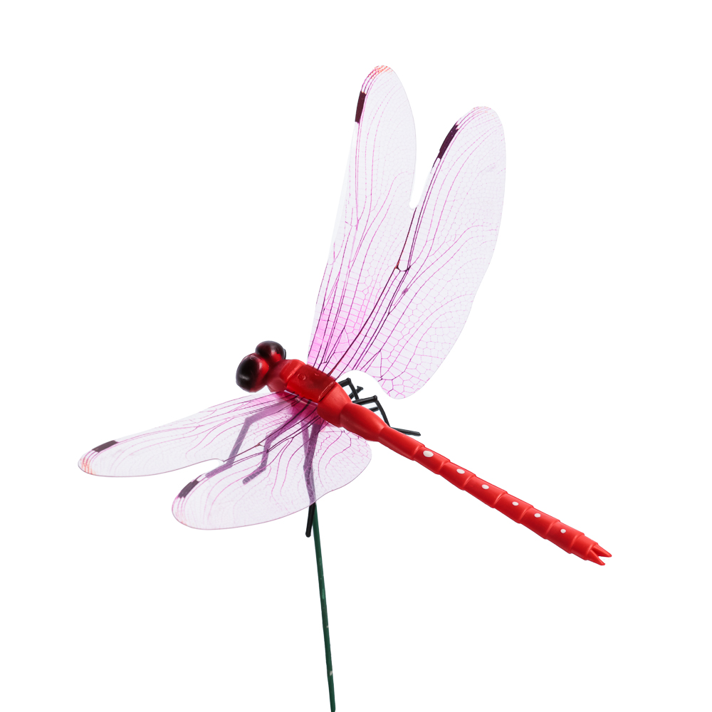 Фигурка на стержне 25см "Стрекоза", ПВХ, 13х9см, 4 цвета, арт.№ 153-077