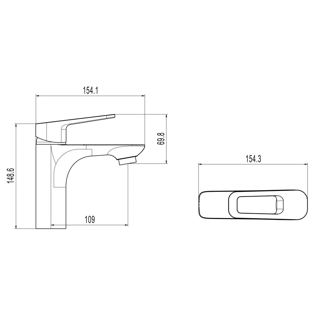 СоюзКран Смеситель для раковины, керам. картридж 35мм, хром, цинк, SК02-M137, арт.№ 567-103