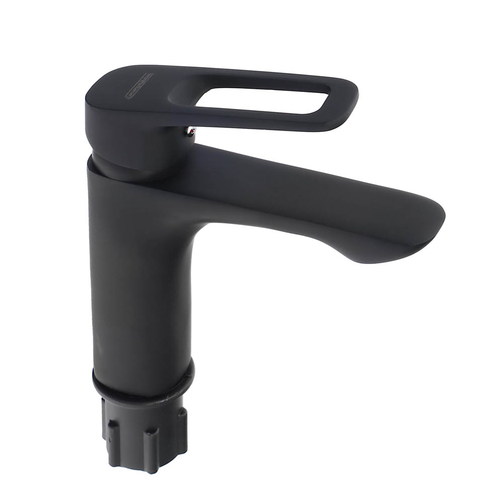 СоюзКран Смеситель для раковины, керам. картридж 35мм, черный, цинк, SК02-M137, арт.№ 567-105