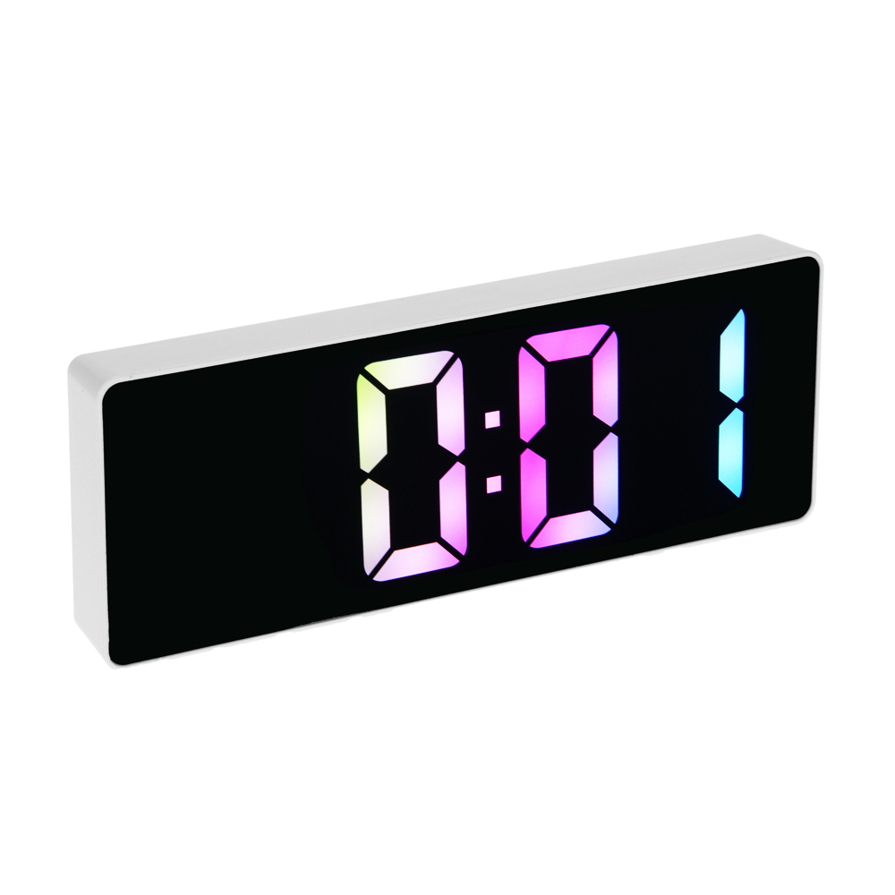 LADECOR CHRONO Будильник электронный, 16x6x2 см, АВС пластик, 3xAАA, оправа цвет белый, арт.№ 529-313