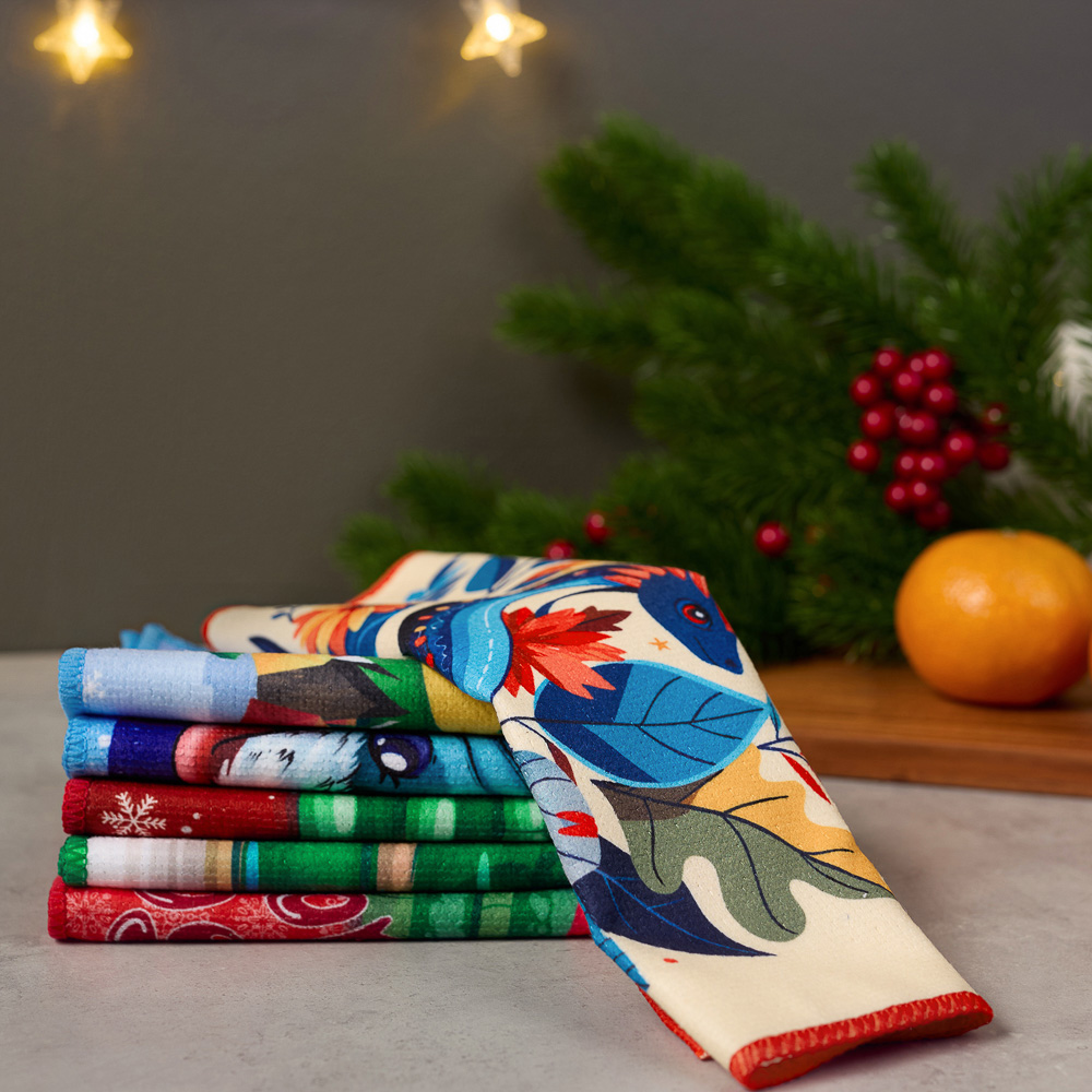 PROVANCE Фелиз Салфетка для уборки, 100% полиэстер, 30х30см, символ года, арт.№ 492-245