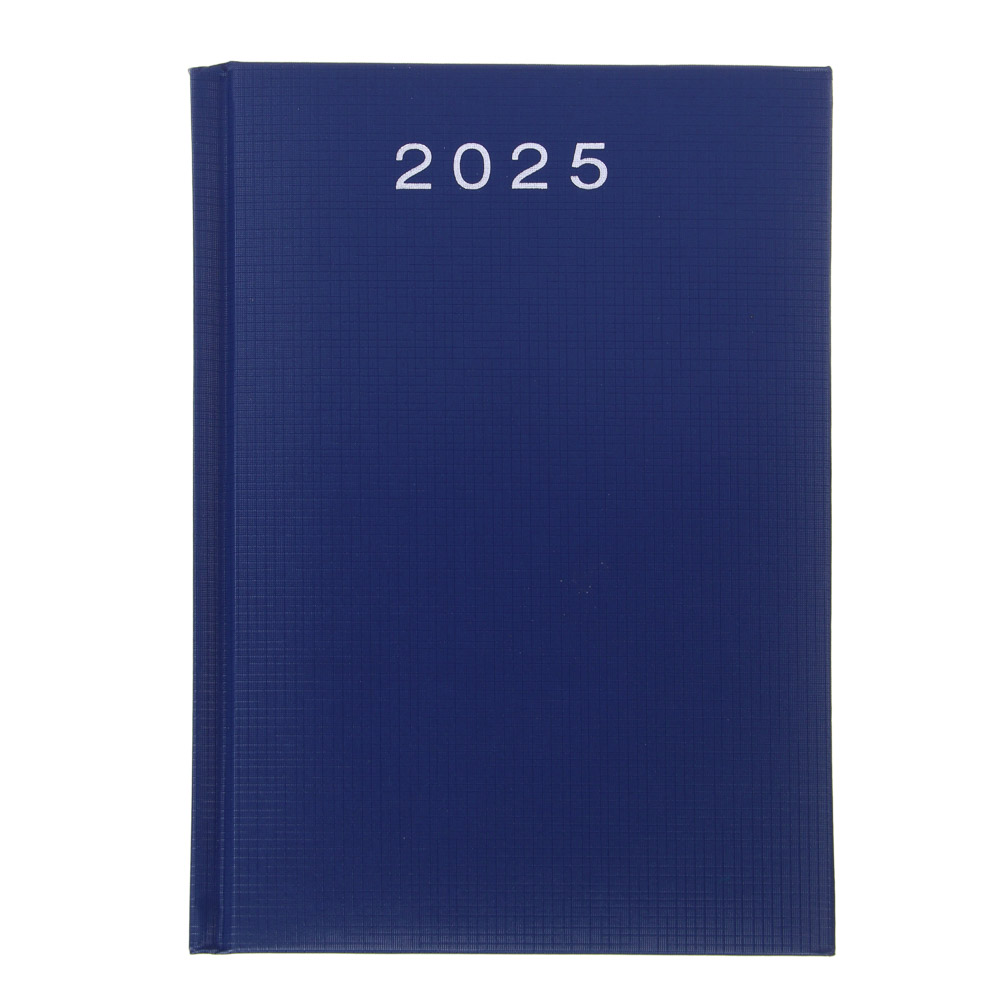 Ежедневник на 2025 "ТЕКСТУР" А5, 352 стр., твердая обложка с поролоном, фактурный бумвинил, синий, арт.№ 572-228