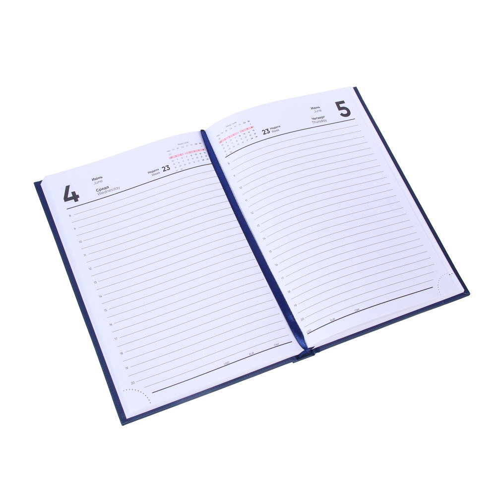Ежедневник на 2025 "ТЕКСТУР" А5, 352 стр., твердая обложка с поролоном, фактурный бумвинил, синий, арт.№ 572-228