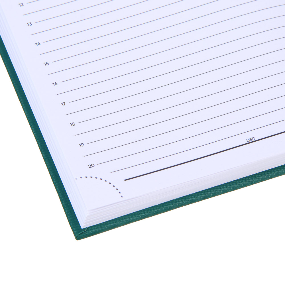 Ежедневник на 2025 "ТЕКСТУР" А5, 352 стр., твердая обложка с поролоном, фактурный бумвинил, зеленый, арт.№ 572-229