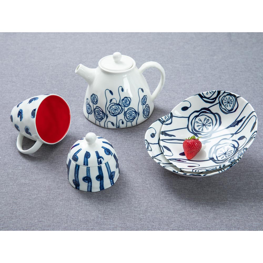 MILLIMI Индиго Кружка, 380мл, 9х7,5х9см, керамика, арт.№ 824-466