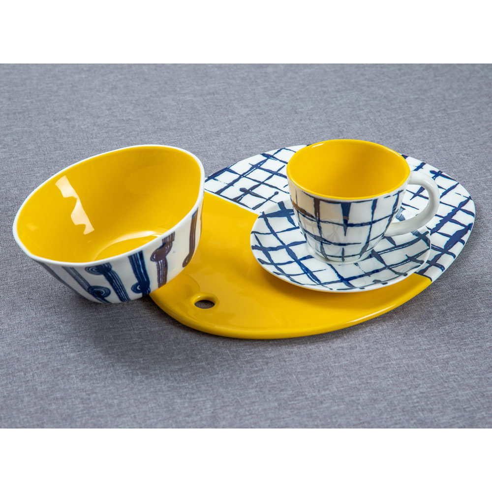 MILLIMI Индиго Набор чайный 2пр, чашка 270мл, блюдце 15см, керамика, арт.№ 824-467