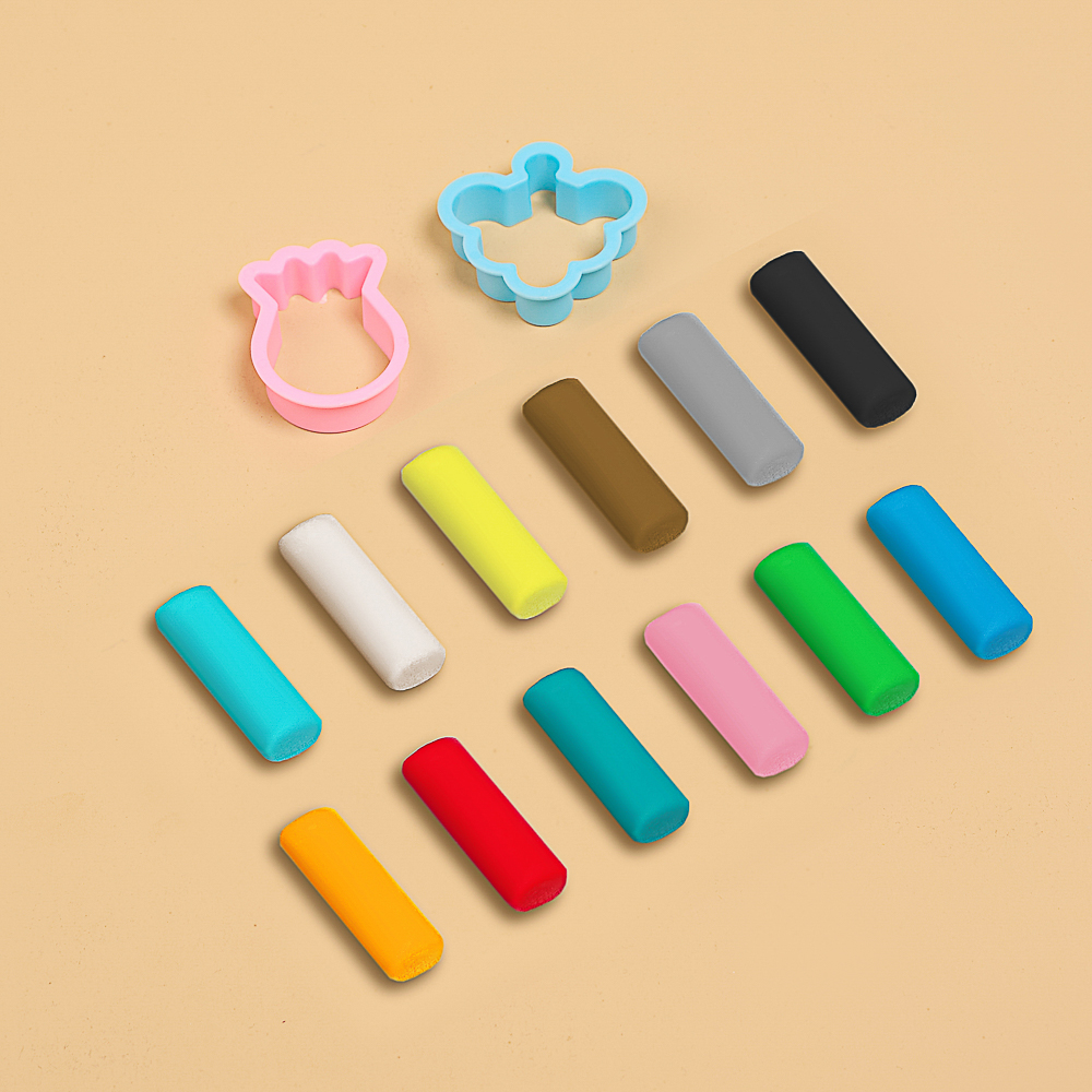 ХОББИХИТ Набор для лепки, 2 формочки, 12 цветов теста, PP, полимер, 13,5х12см, микс, арт.№ 289-186