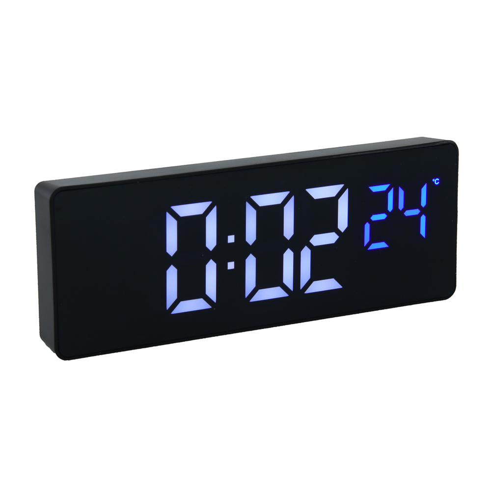 LADECOR CHRONO Будильник электронный, 16x6x2 см, АВС пластик, 3xAАA, цвет черный, арт.№ 529-314