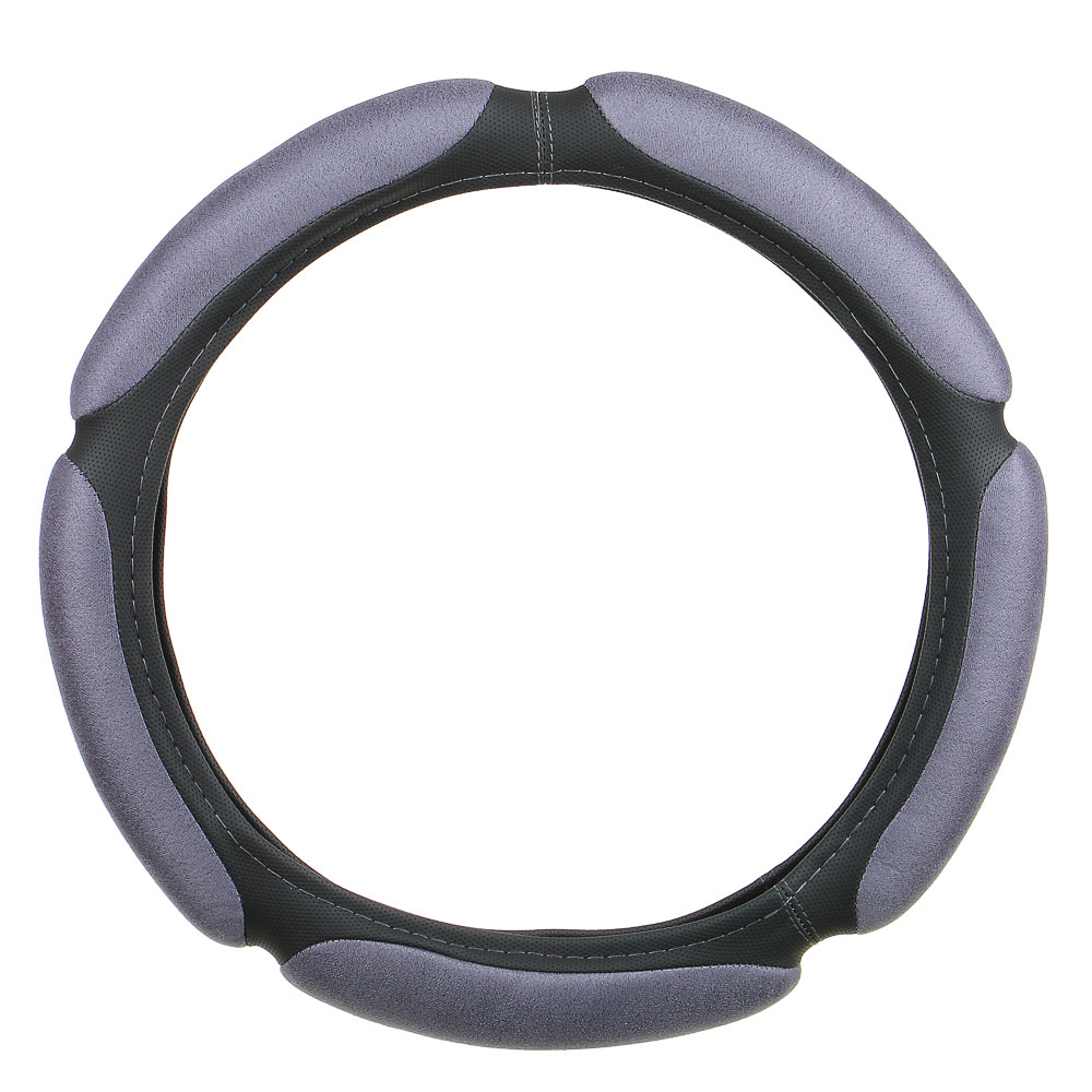 ЕРМАК Оплетка руля, спонж, 5 подушек, серый, разм. (М), арт.№ 708-124