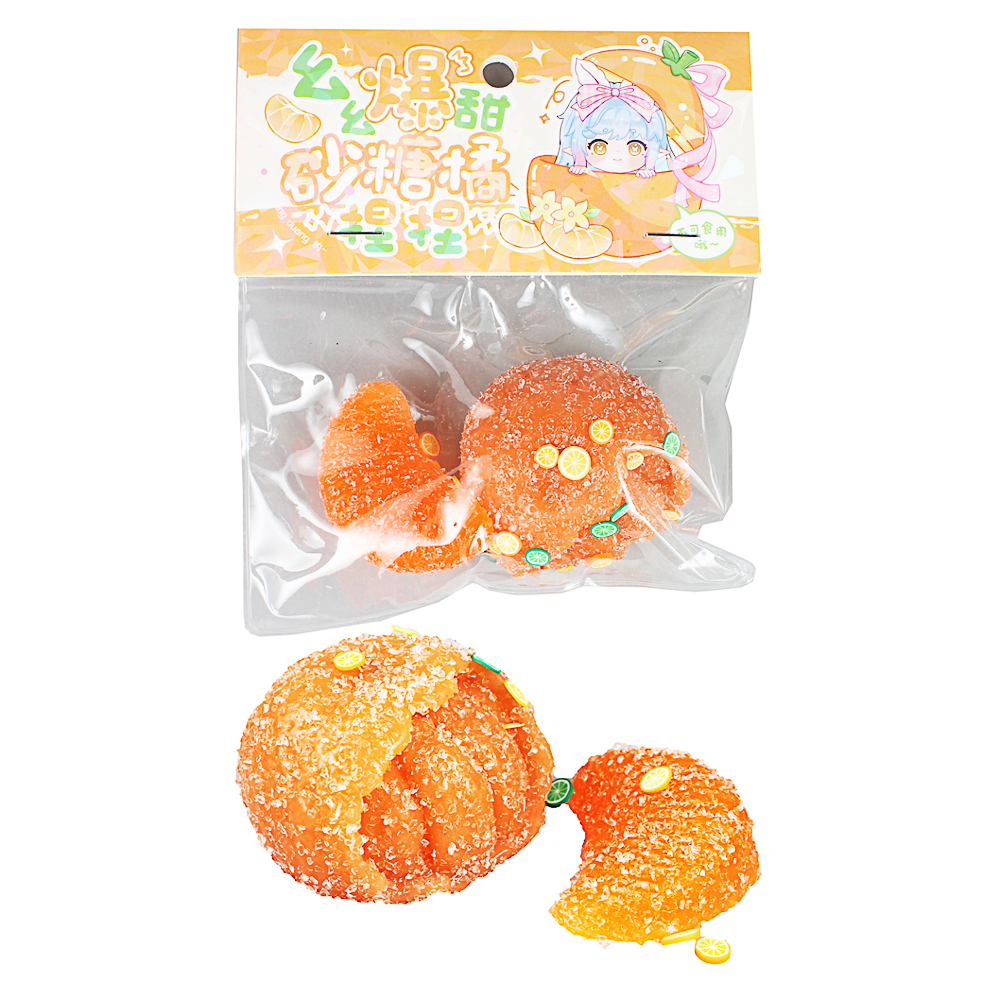 Антистресс Сквиш-мялка фрукты в сахаре, TPR, 12х2х13см, 2 дизайна, арт.№ 297-163