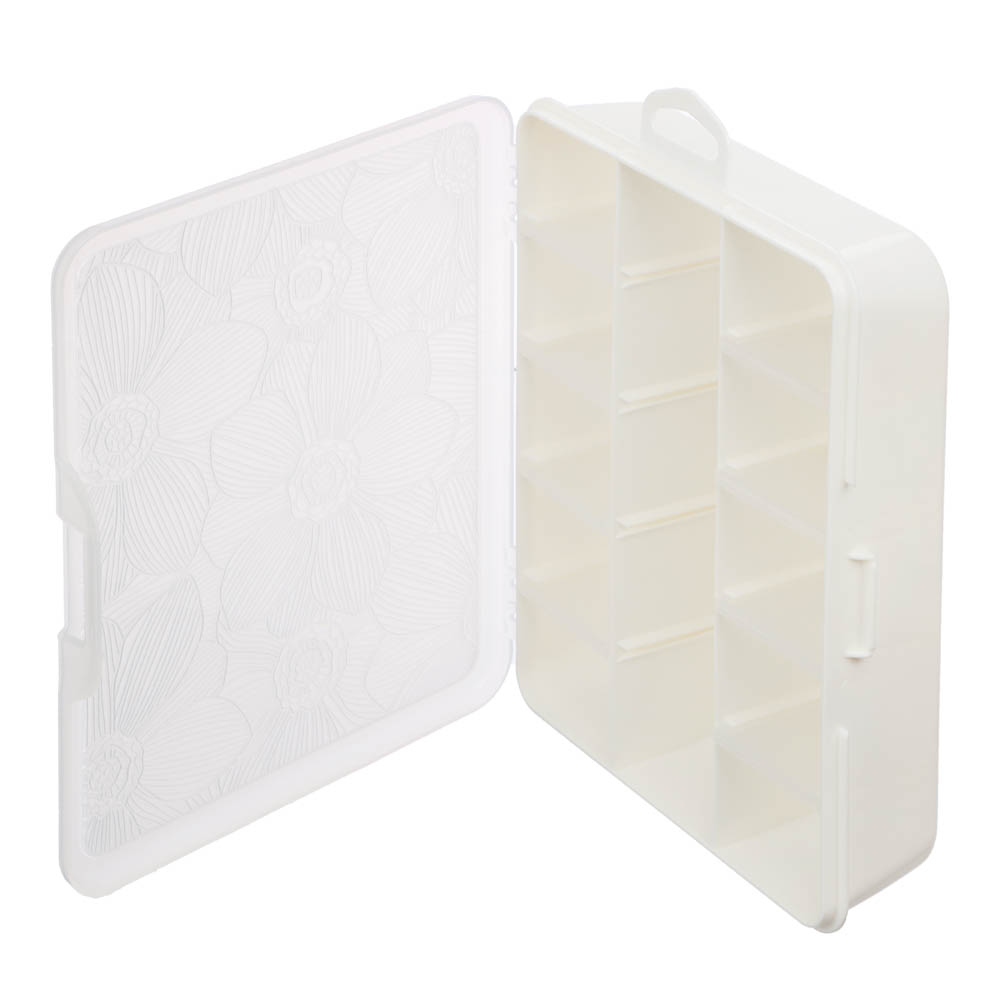 Органайзер для мелочей Keeplex Fiori с разделителями M 19х16х4,5см, пластик, белое облако, арт.№ 457-044