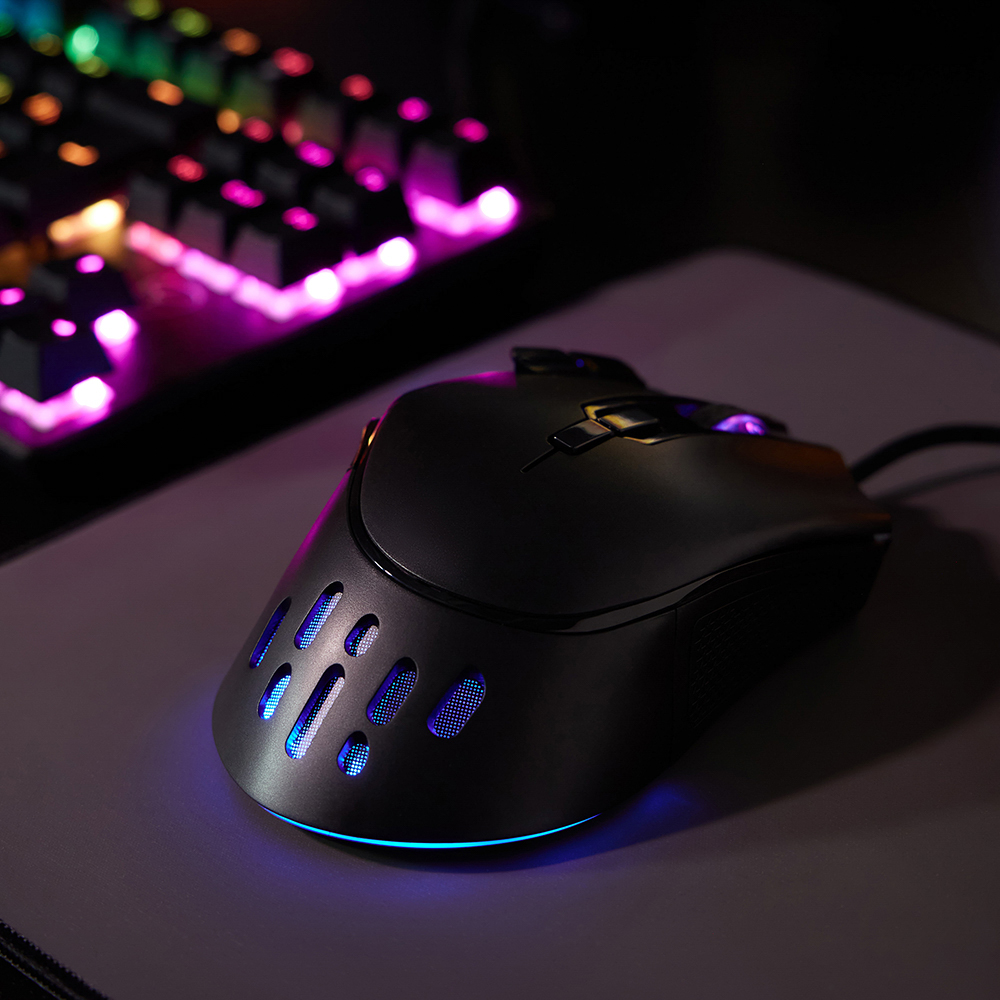 BY Игровая мышь проводная Bazooka 12400dpi,9D,PAW3327,RGB,220см, арт.№ 405-057