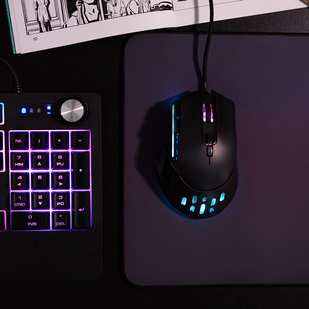 BY Игровая мышь проводная Bazooka 12400dpi,9D,PAW3327,RGB,220см, арт.№ 405-057