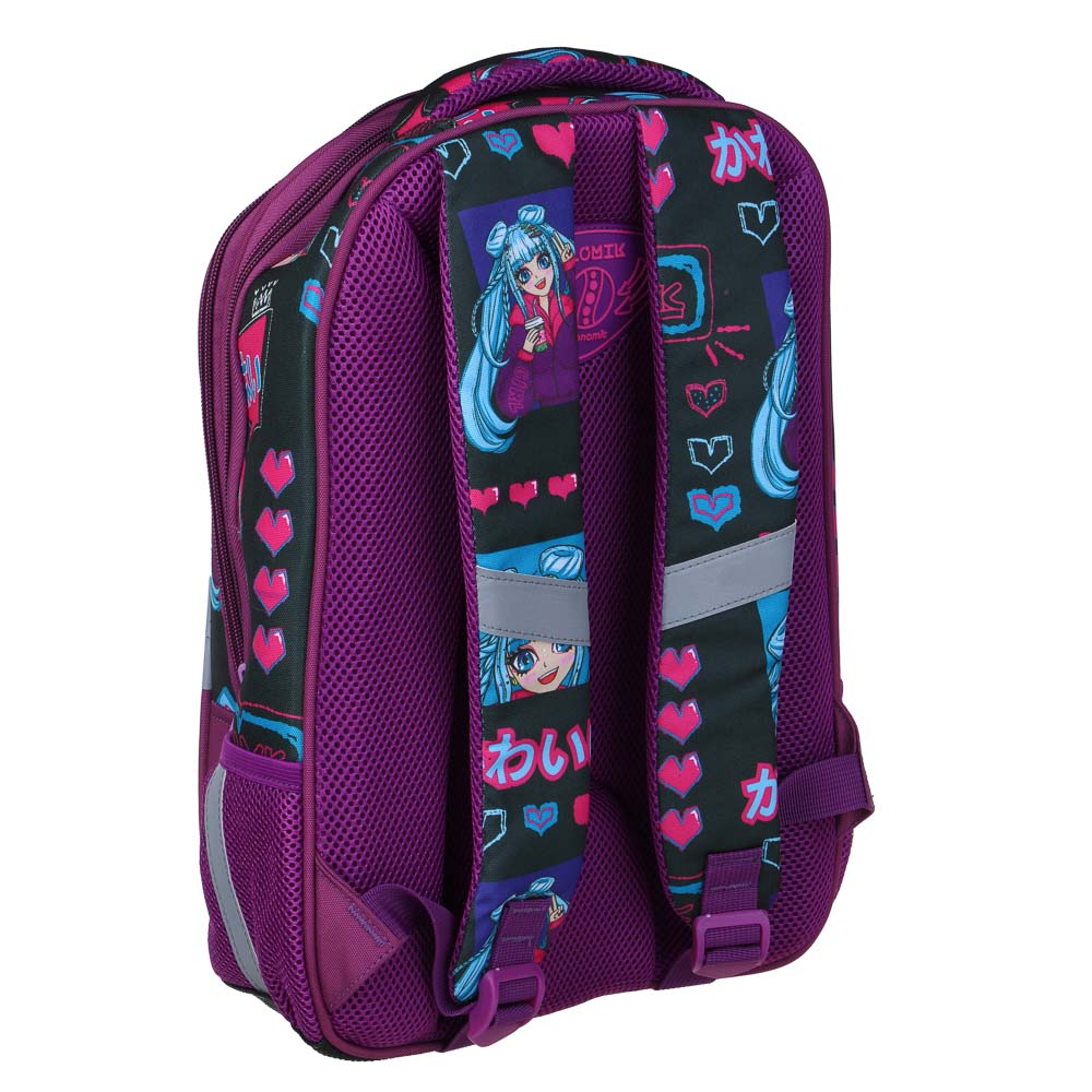 Аниме Рюкзак школьный жесткий 39х30х15см, 2 отд., 3 кармана, эргономичная спинка, ручка, вес<900г, арт.№ 254-005