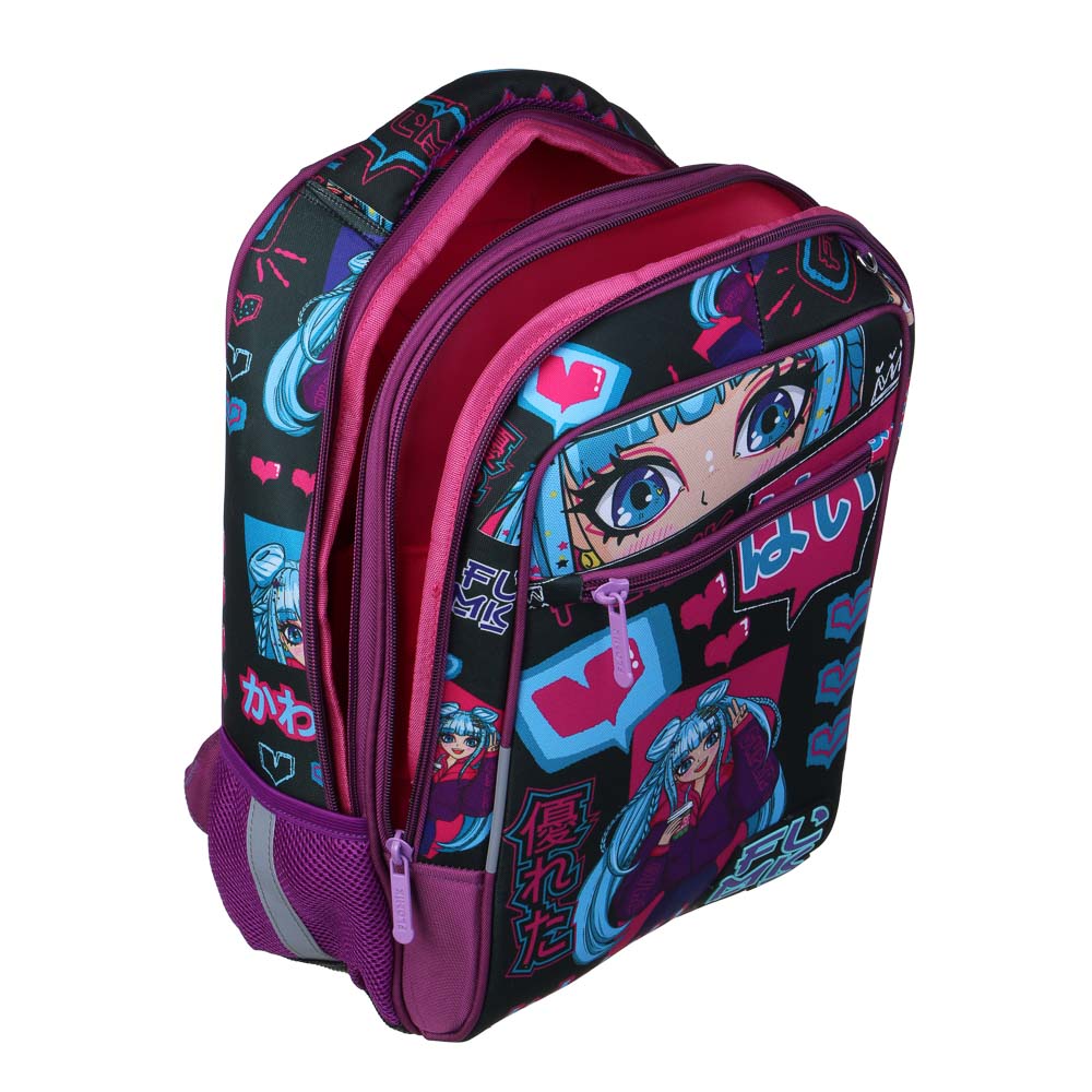 Аниме Рюкзак школьный жесткий 39х30х15см, 2 отд., 3 кармана, эргономичная спинка, ручка, вес<900г, арт.№ 254-005