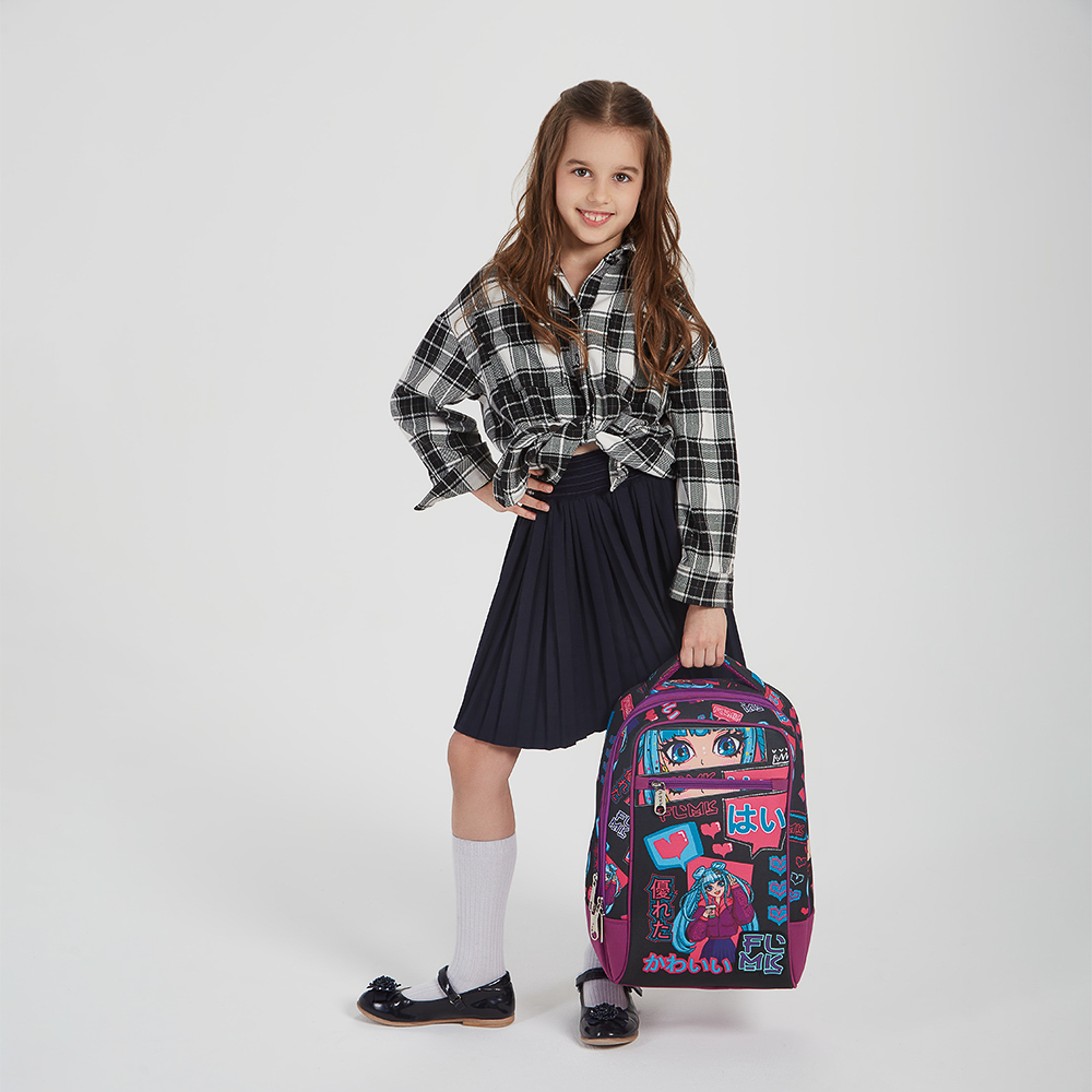 Аниме Рюкзак школьный жесткий 39х30х15см, 2 отд., 3 кармана, эргономичная спинка, ручка, вес<900г, арт.№ 254-005
