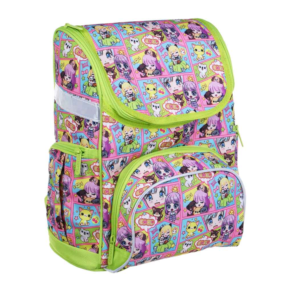 Кавай Ранец шк.жесткий 35х27х18см, 1отд., 3карм., эргон.спинка, рег.нагруд.стяжка, вес около 800г, арт.№ 254-006