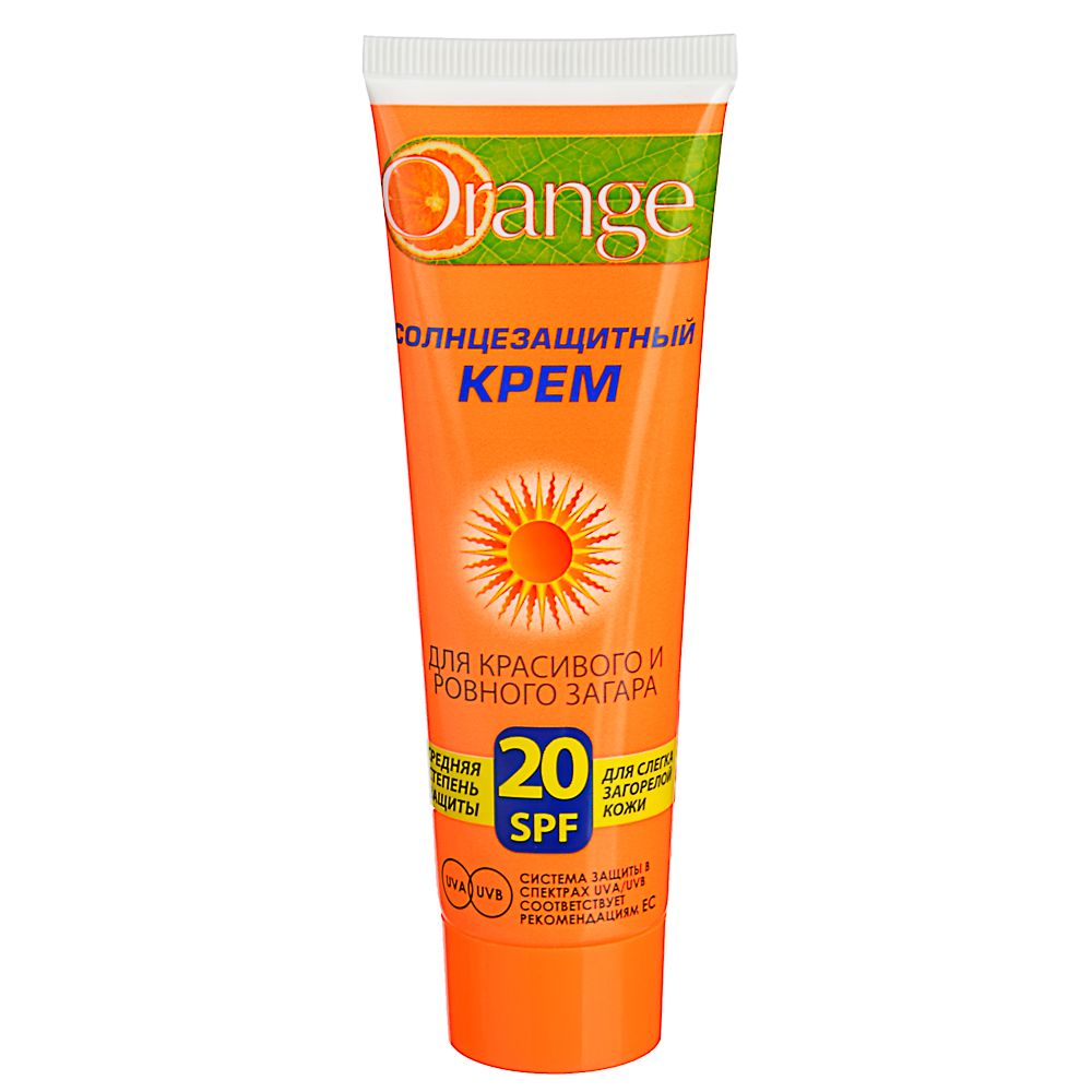 Крем солнцезащитный для загара "Orange" SPF 20, 90мл, арт.№ 977-121