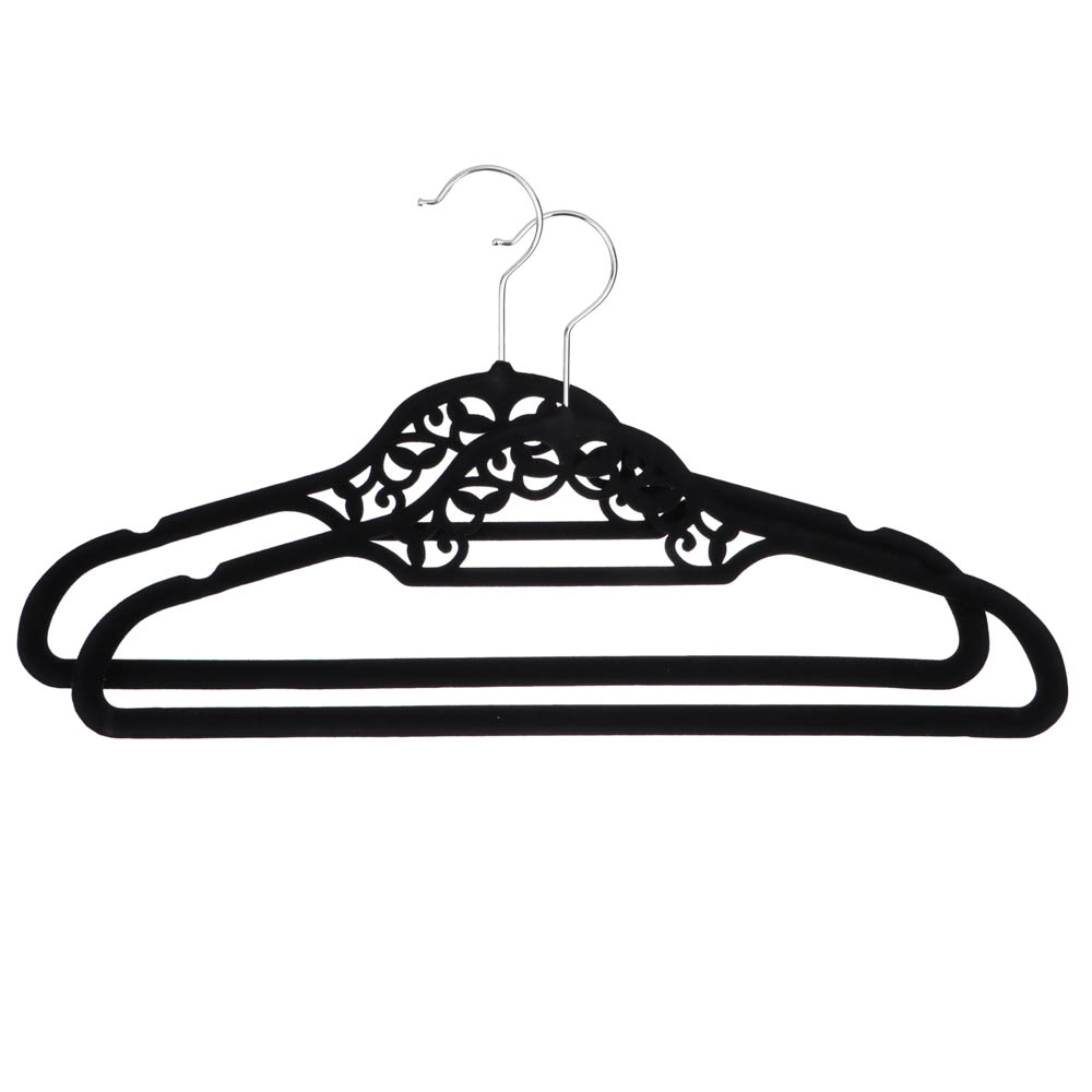 VETTA Набор вешалок для одежды 2шт, 42см, с покрытием флок, арт.№ 456-076