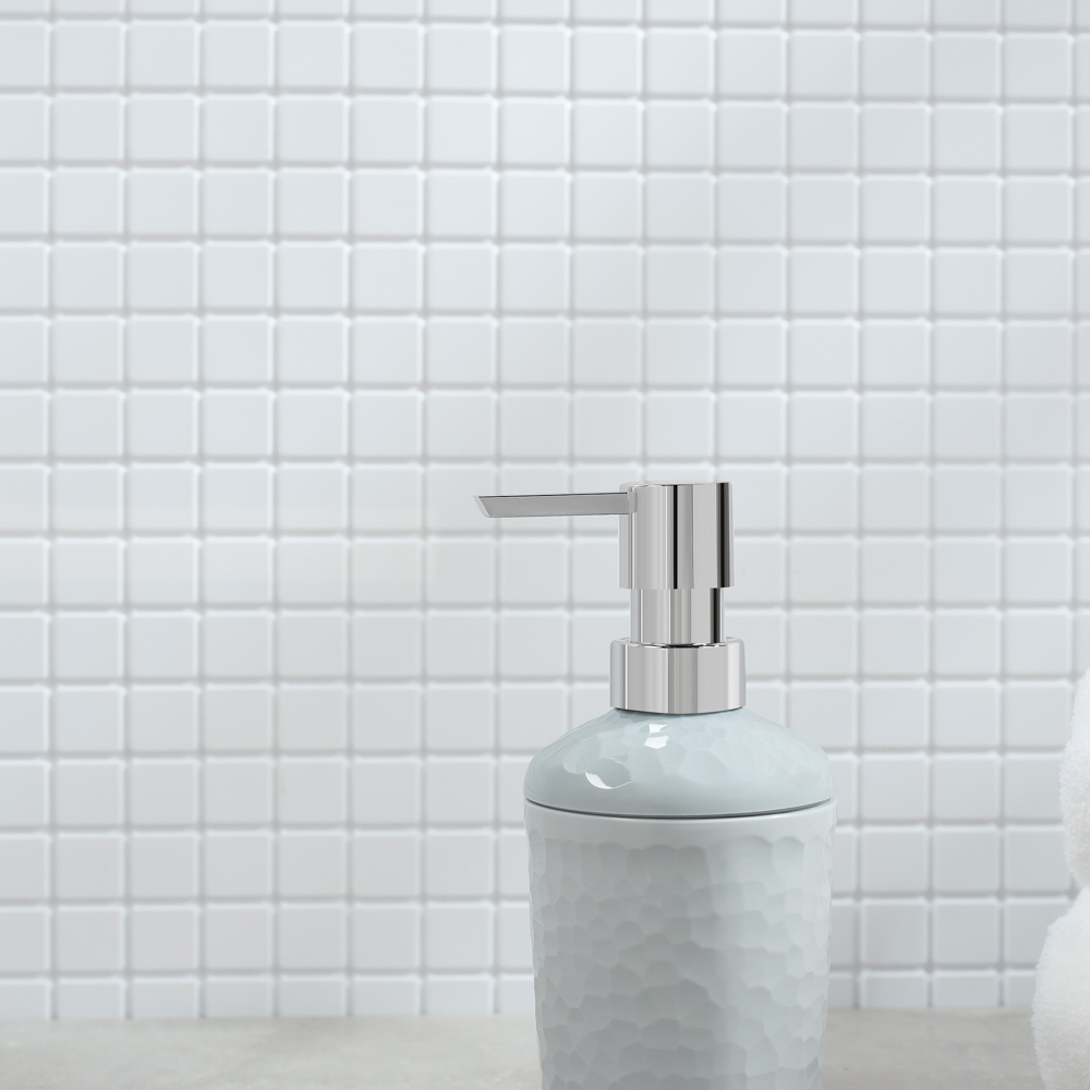 Диспенсер для мыла, Luna, 350мл, пластик, серый, арт.№ 463-461