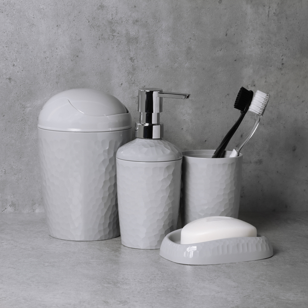 Диспенсер для мыла, Luna, 350мл, пластик, серый, арт.№ 463-461