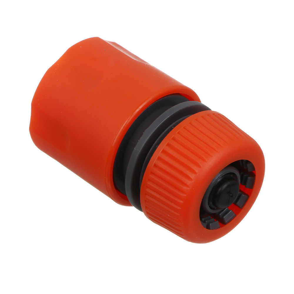 INBLOOM Коннектор быстросъемный для шланга d1/2", аквастоп, пластик, арт.№ 160-029