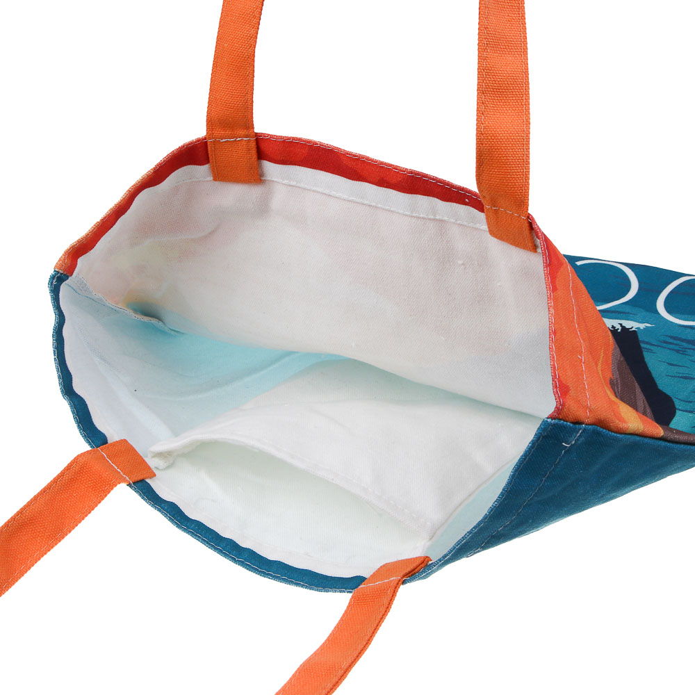 Сумка-шоппер, "Россия", 38x42см, длина ручек 58 см, внутр. карман, полиэстер, 4 дизайна, арт.№ 524-288