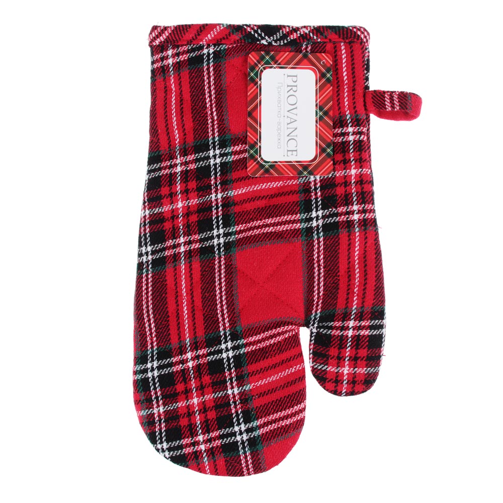 PROVANCE Шотландка Прихватка-варежка, 100% хлопок, 18х29см, арт.№ 492-014