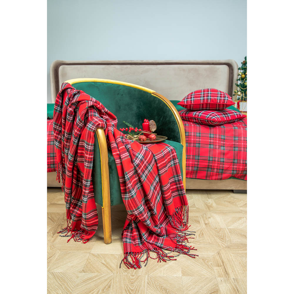 PROVANCE Шотландка Наволочка декоративная 40х40см, 100% хлопок, арт.№ 492-031