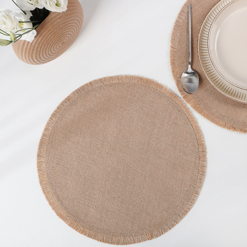 Подложка декоративная круглая, d38см, джут, "ЭКО", арт.№ 890-373