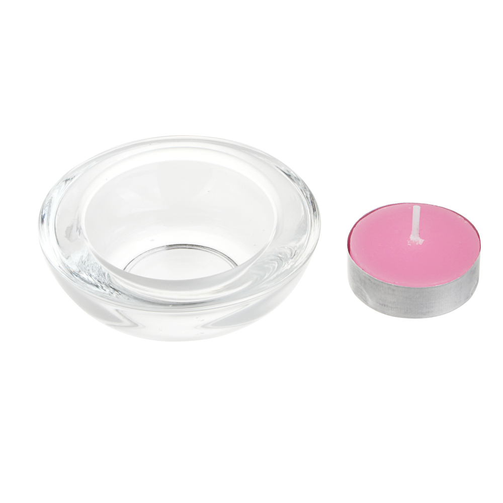 LADECOR Набор ароматических свечей с подсвечниками, (10+2), стекло, парафин, 4 аромата, арт.№ 508-818