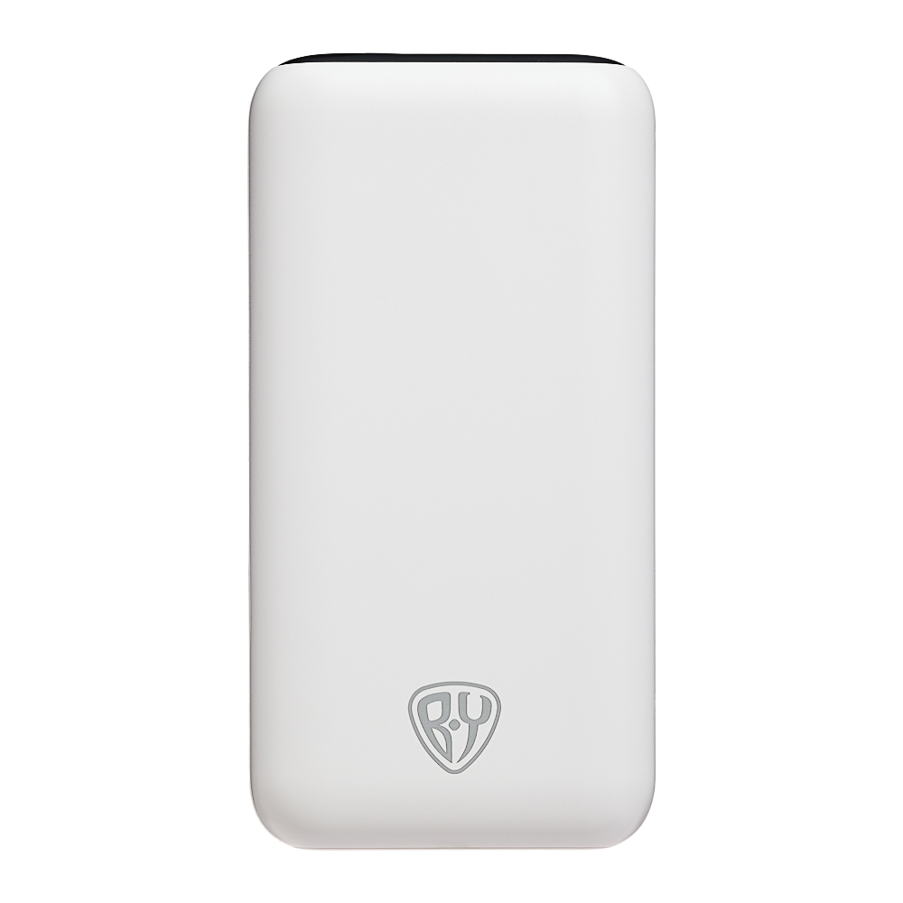 Аккумулятор мобильный BY 20000мАч, 2xUSB-A, 1xUSB-C, 20W, 3A, цифровой индикатор, пластик, белый, арт.№ 031-158
