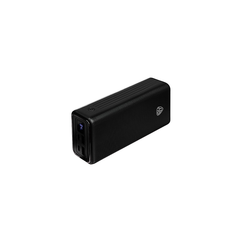 Аккумулятор мобильный BY 30000мАч, 2xUSB-A, 2xUSB-C, 20W, 3A, цифровой индикатор, пластик, чёрный, арт.№ 031-162