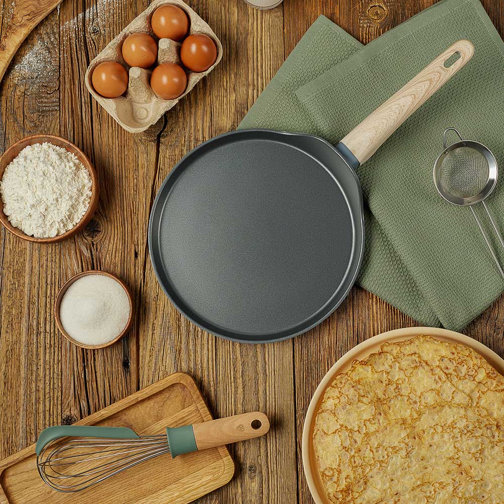 SATOSHI Шарлеруа Сковорода литая блинная d24см, антипригарное покрытие, индукция, арт.№ 846-659