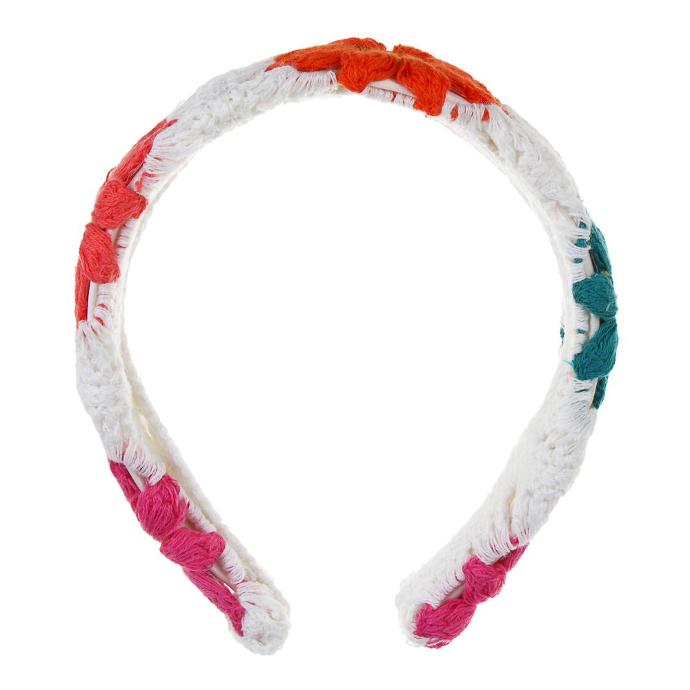 ЮНИLOOK Ободок для волос, 3,5см, полиэстер, пластик, 3 дизайна, арт.№ 323-282