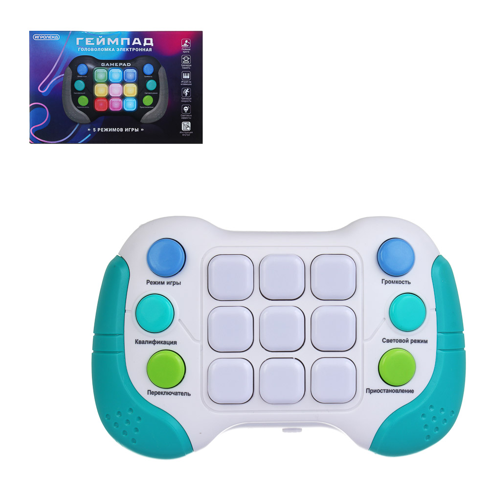 ИГРОЛЕНД Головоломка электронная "Геймпад", ABS, 14,9х9,6х5,1см, 6 дизайнов, арт.№ 214-095
